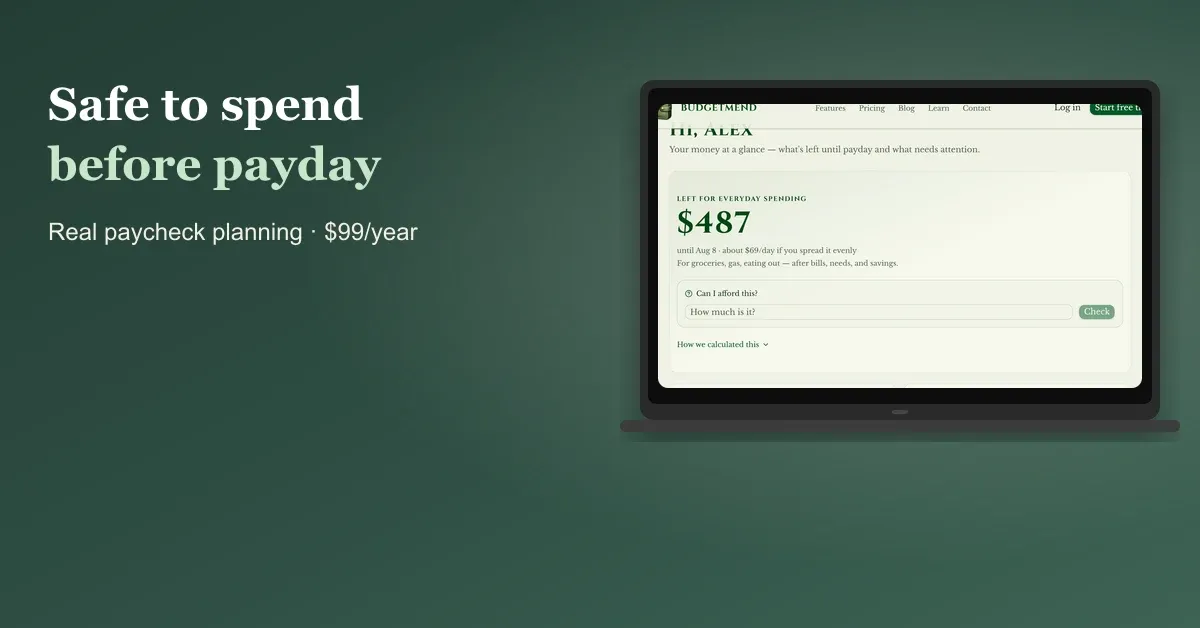Budgetmend affiliate banner for Facebook and link ads